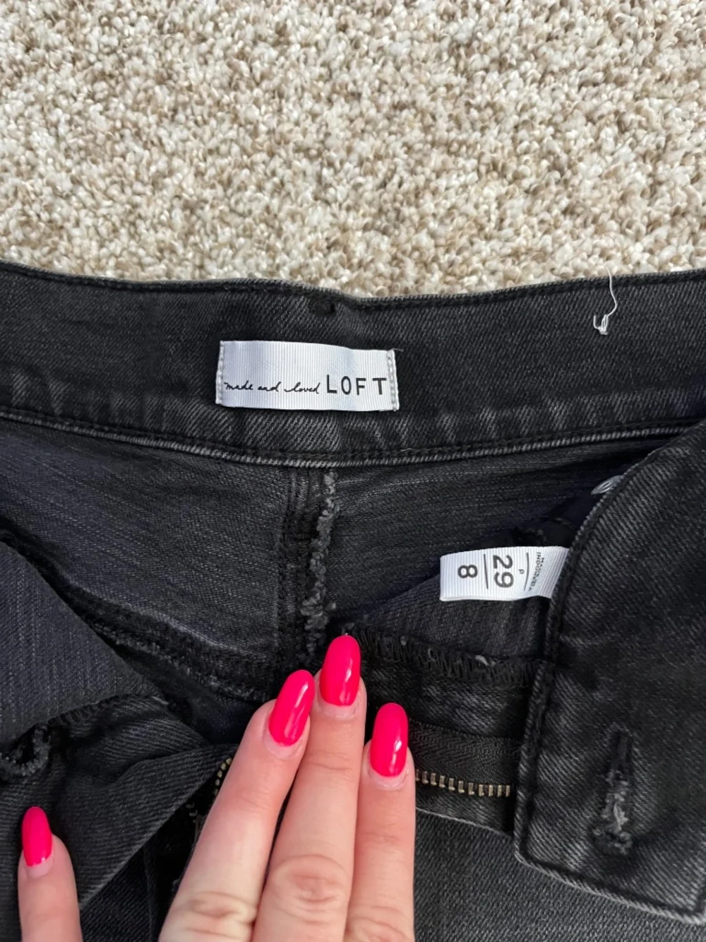 LOFT Black Denim Shorts